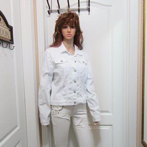 White Santana Jean Coat -Medium